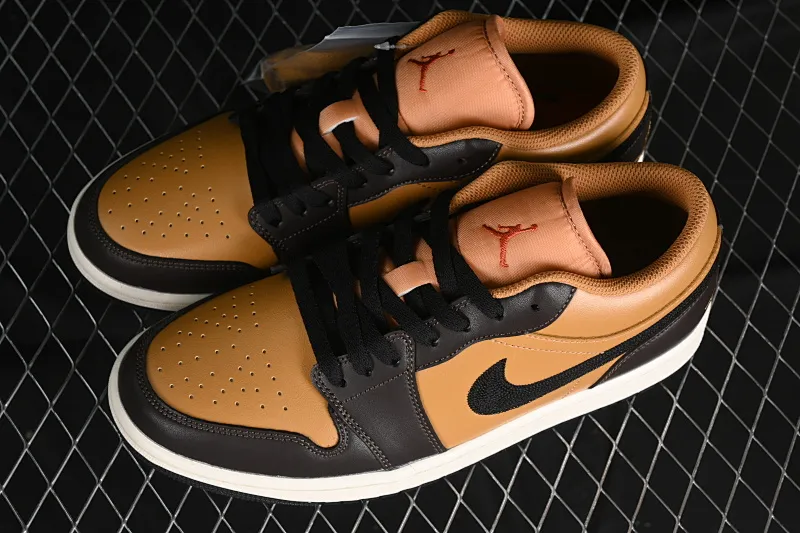 All categories Air Jordan Jordan series basketball shoes Air Jordan 1 Low Air Jordan 1 Low "Flax/Baroque Brown" AJ1 Joe 1 Tan low-top cultural basketball shoes HQ3603-201